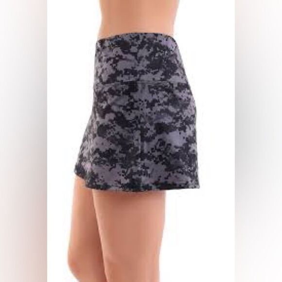 NWT VIVIENNE TAM 10 A-Line Urban Jungle Burnout Faux Suede Metallic Gray Skirt - Picture 11 of 12